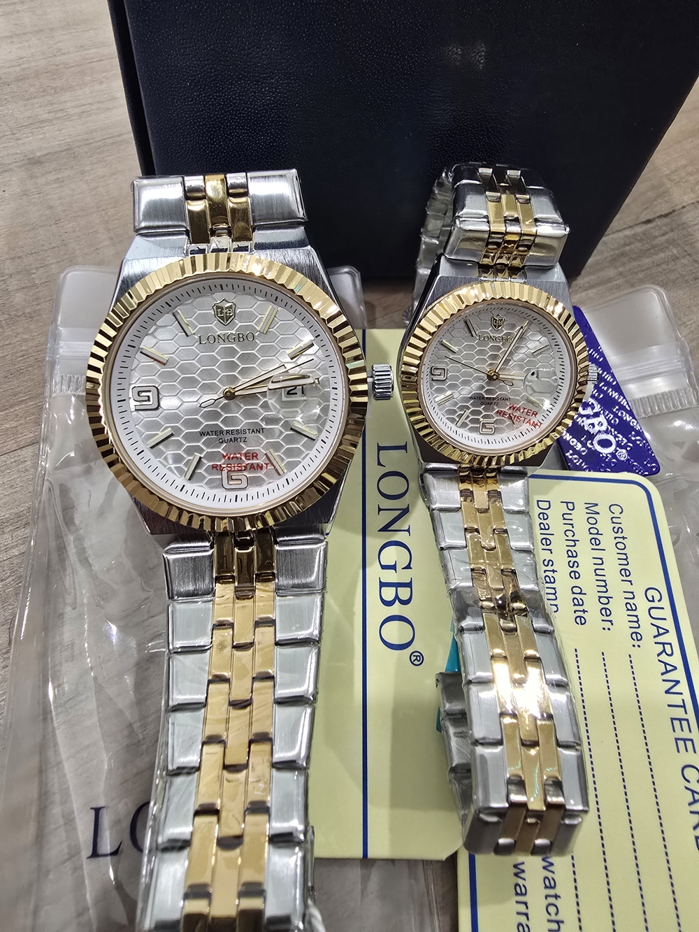 Men's Two-Tone Silver and Gold Stainless Steel Watch.Husband and Wife